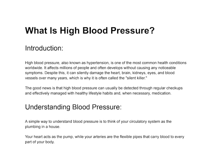 write SEO optimized medical articles and blogs